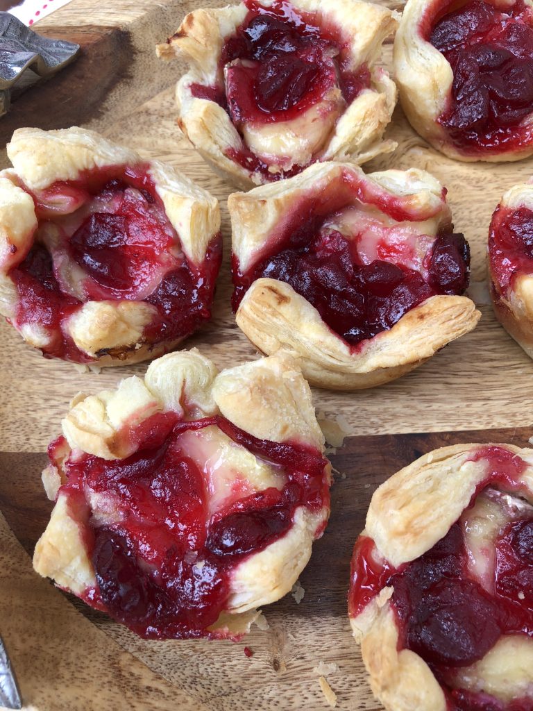 Cranberry Brie Bites with Homemade Cranberry Sauce - The Rose Table