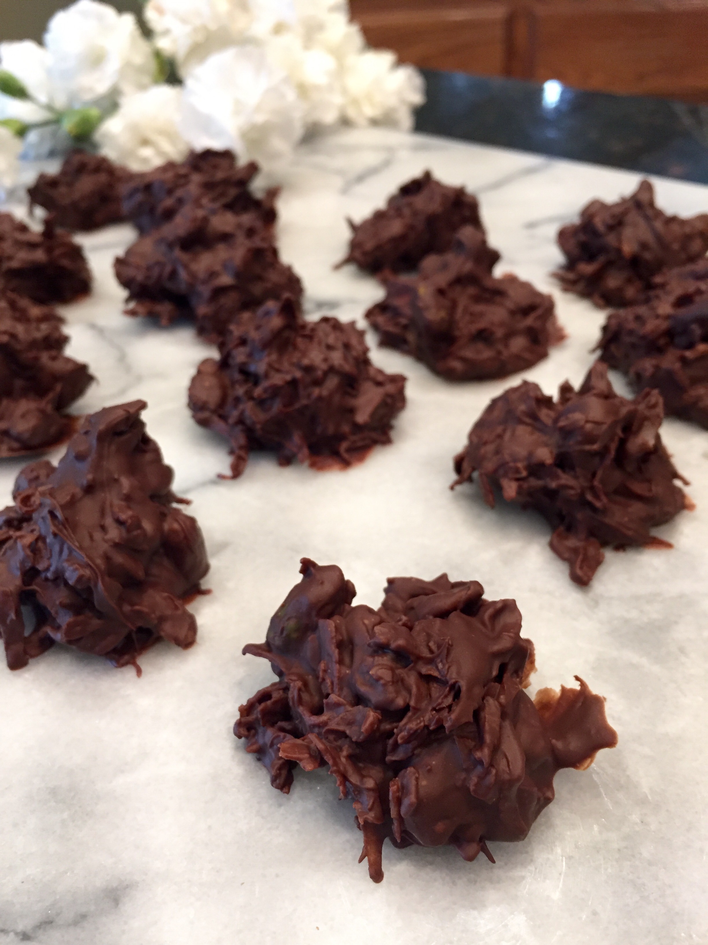 Coconut Pistachio Haystacks