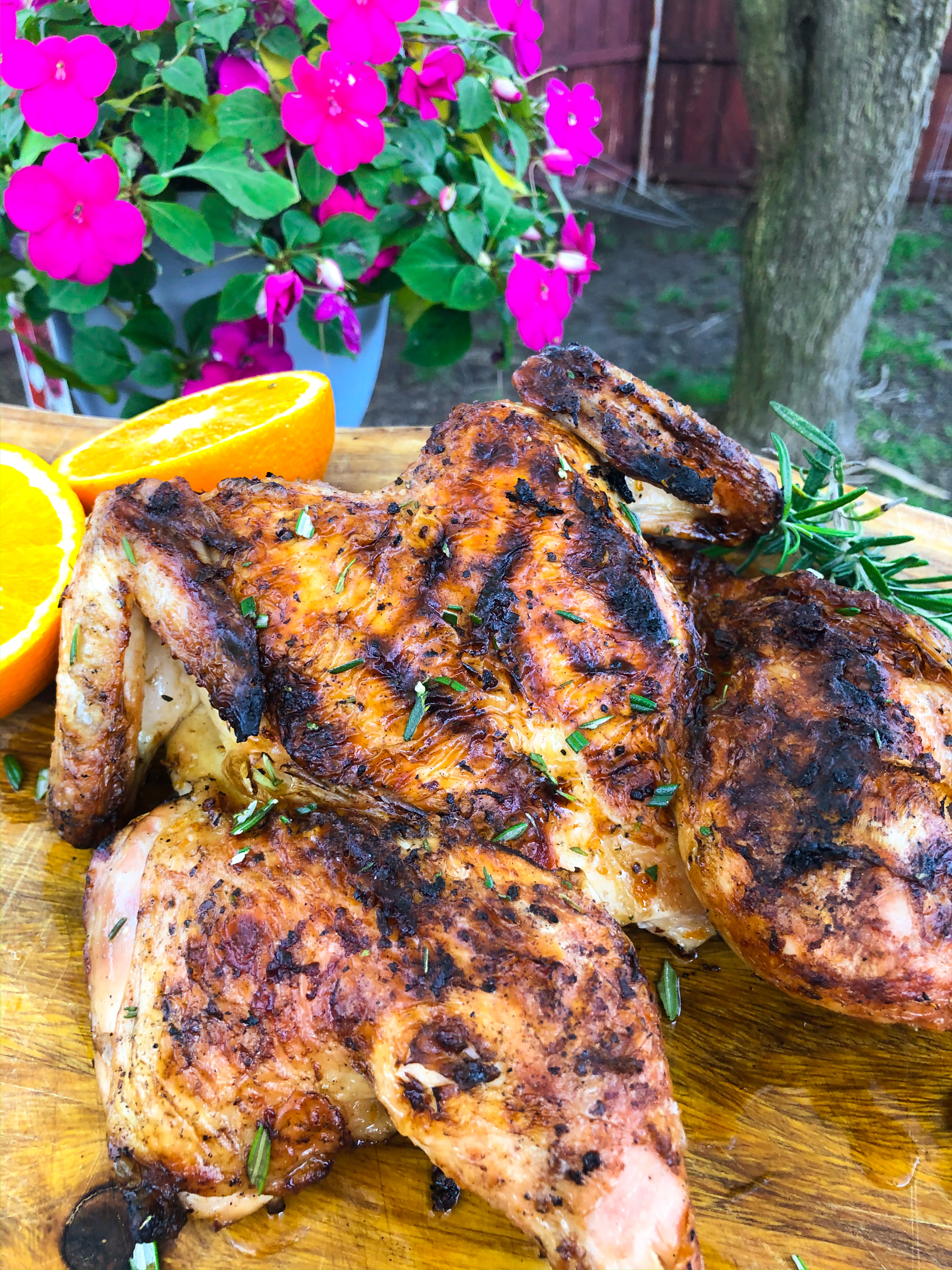 Grilled Butterflied Whole Chicken with Barbecue Sauce – Home Cooking  Memories