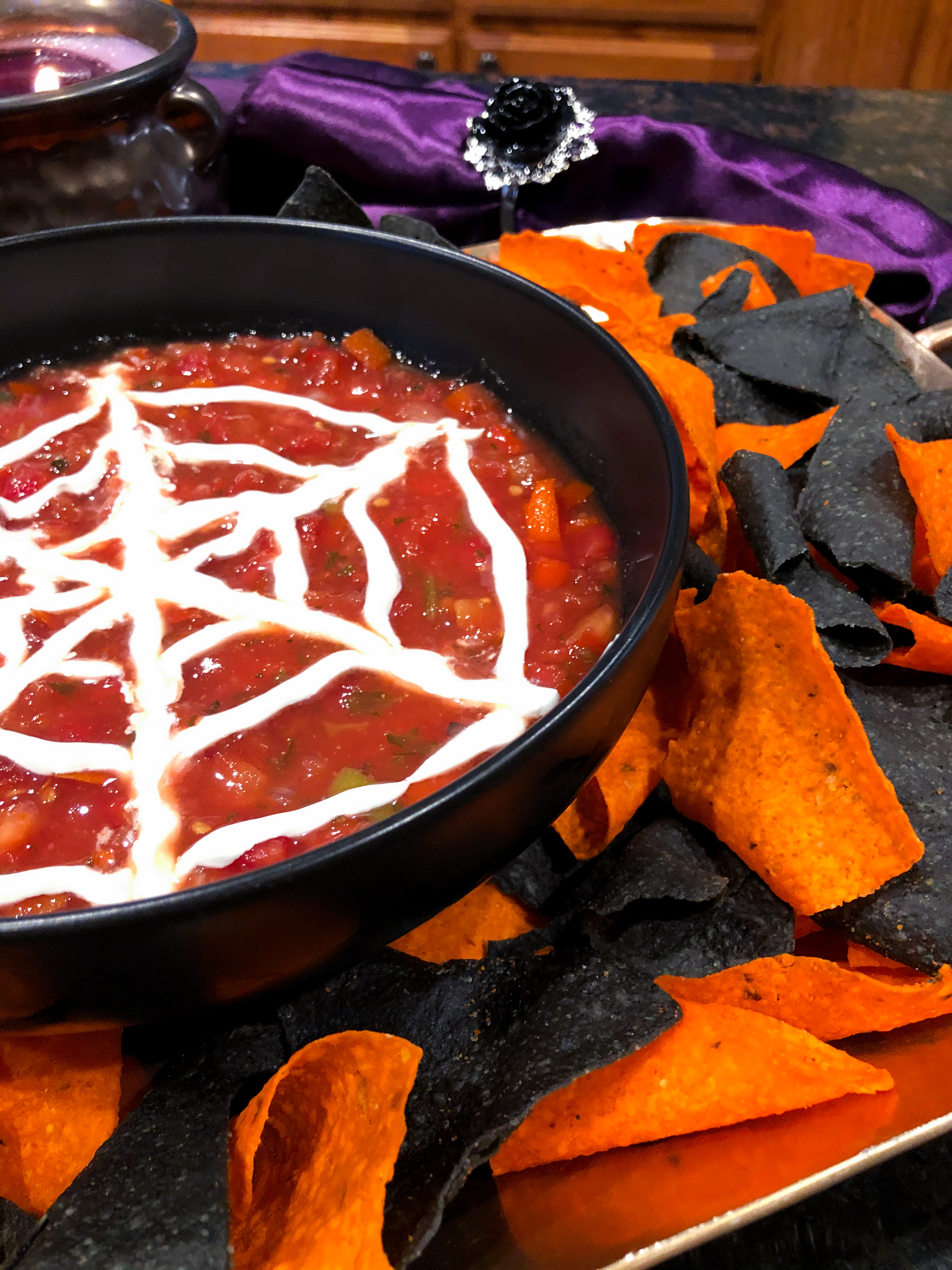 Spiderweb Salsa | Halloween Party Food Ideas
