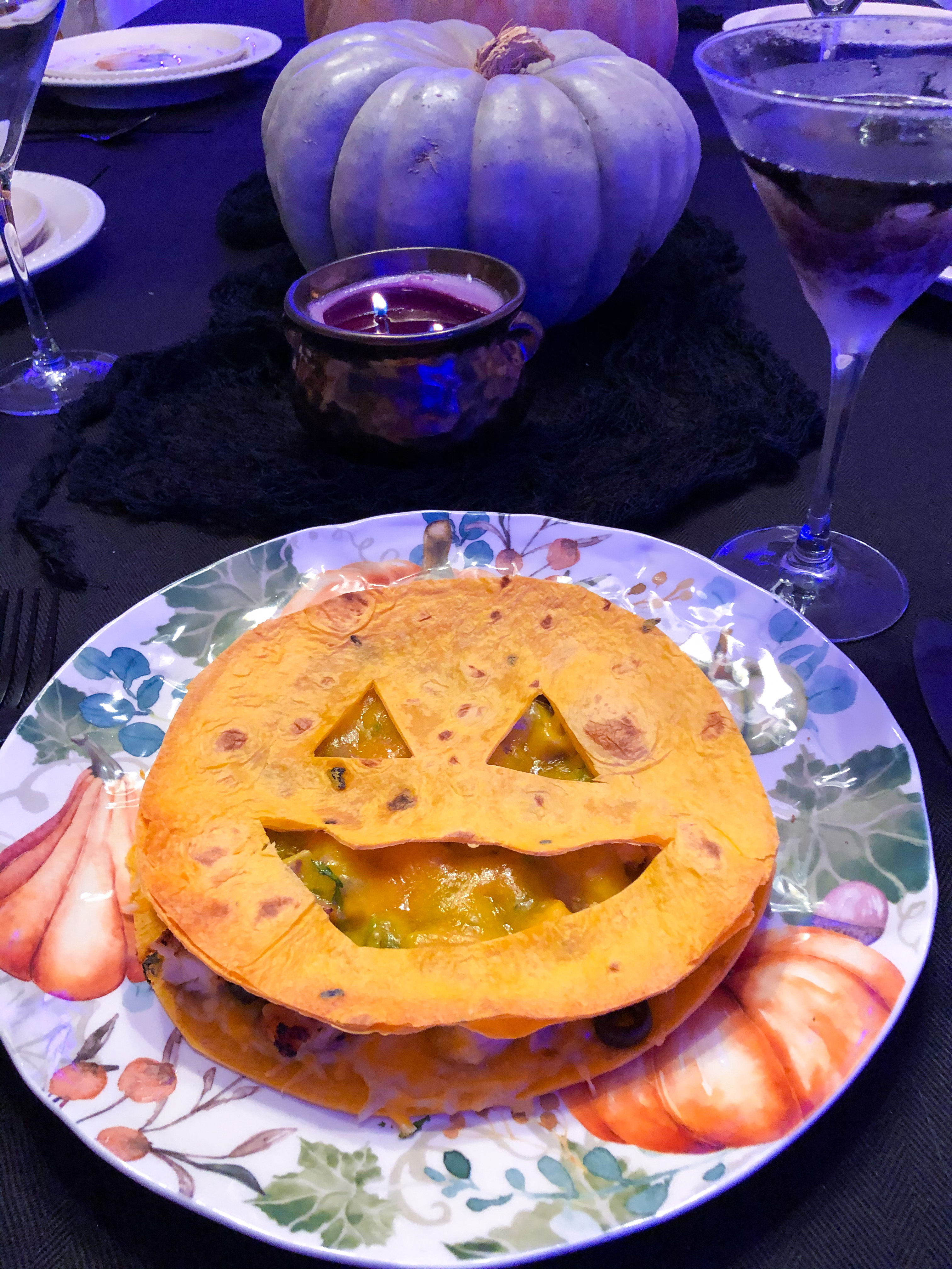Jack-o-Lantern Quesadillas, Halloween Dinner Ideas