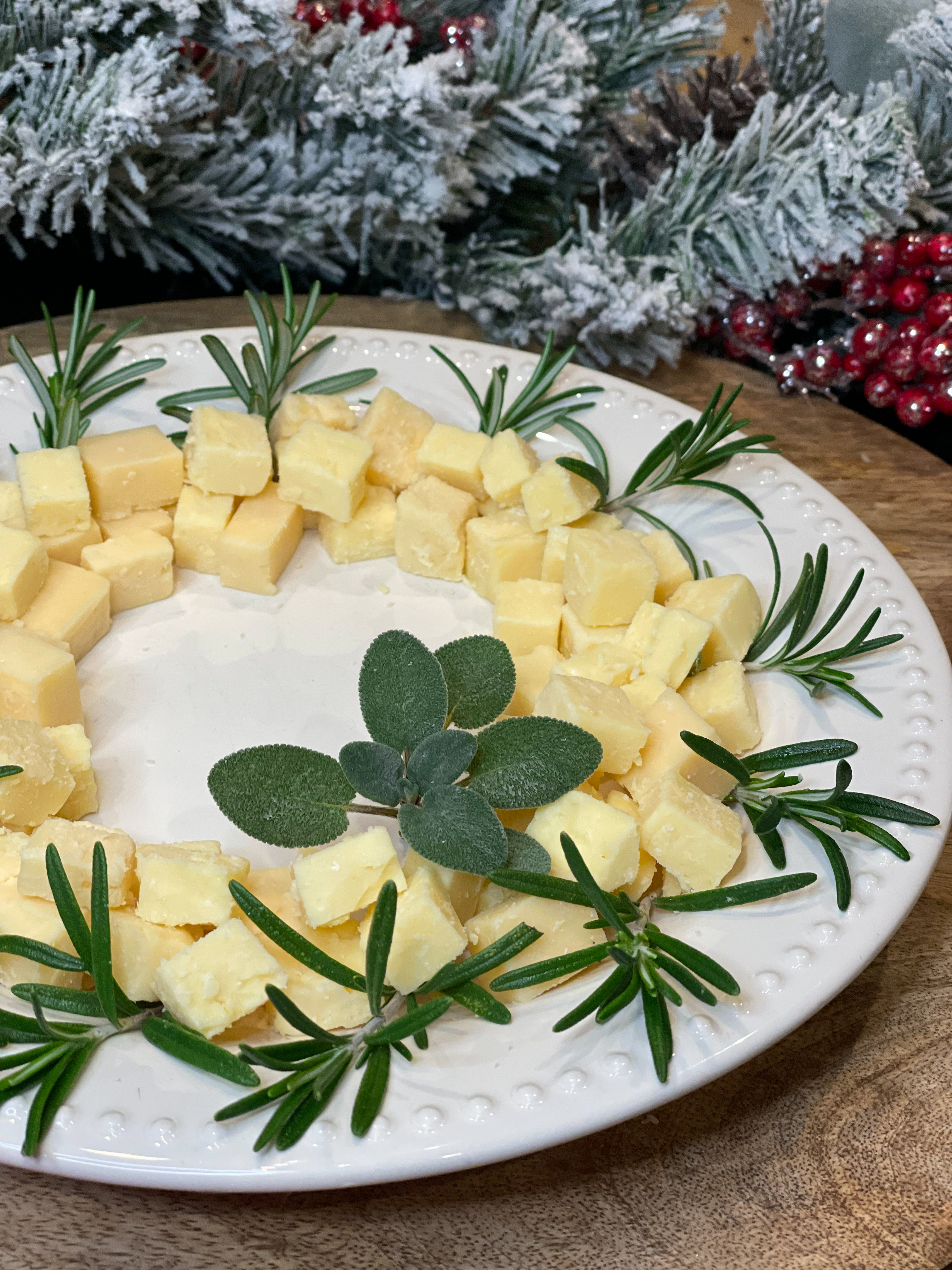 White Cheddar Cheese Wreath