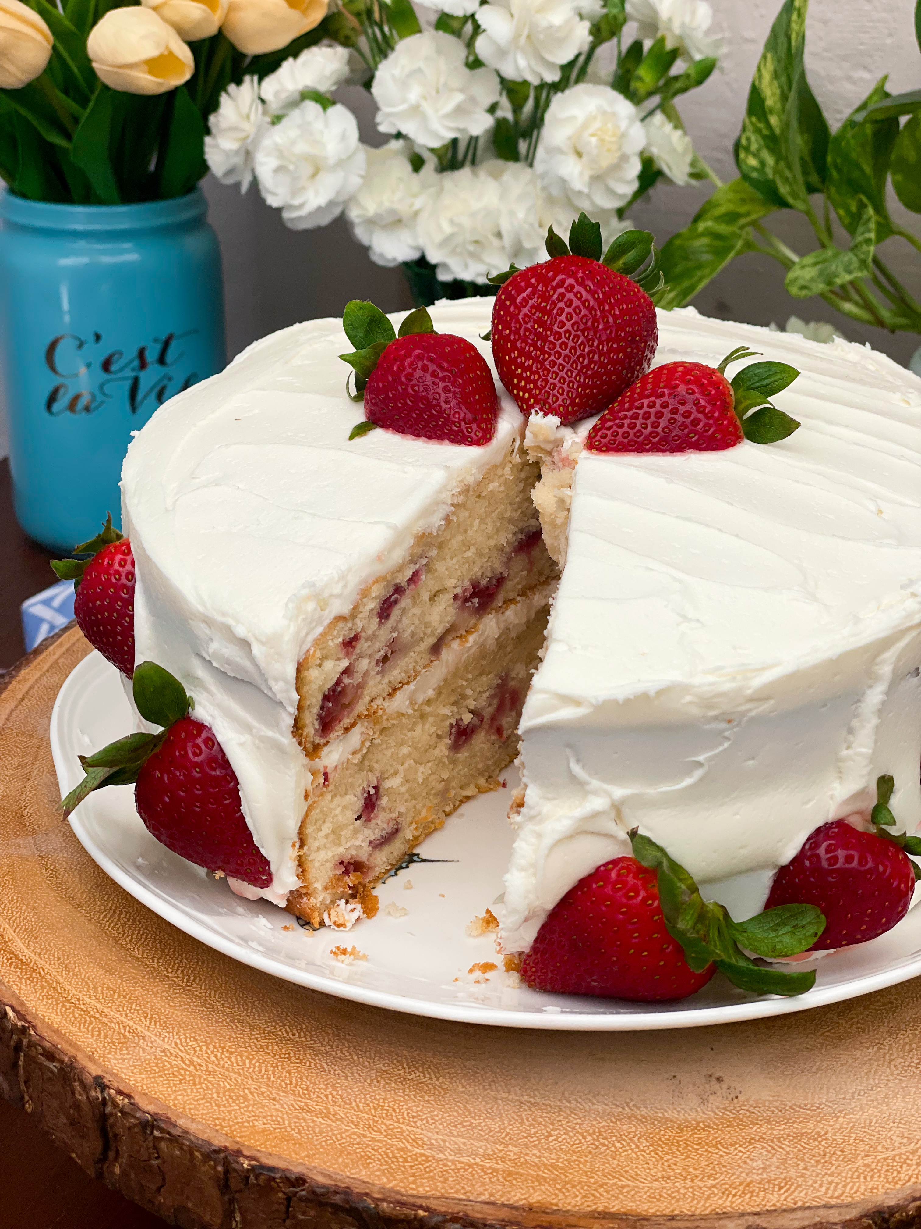 Fresh Strawberry Layer Cake