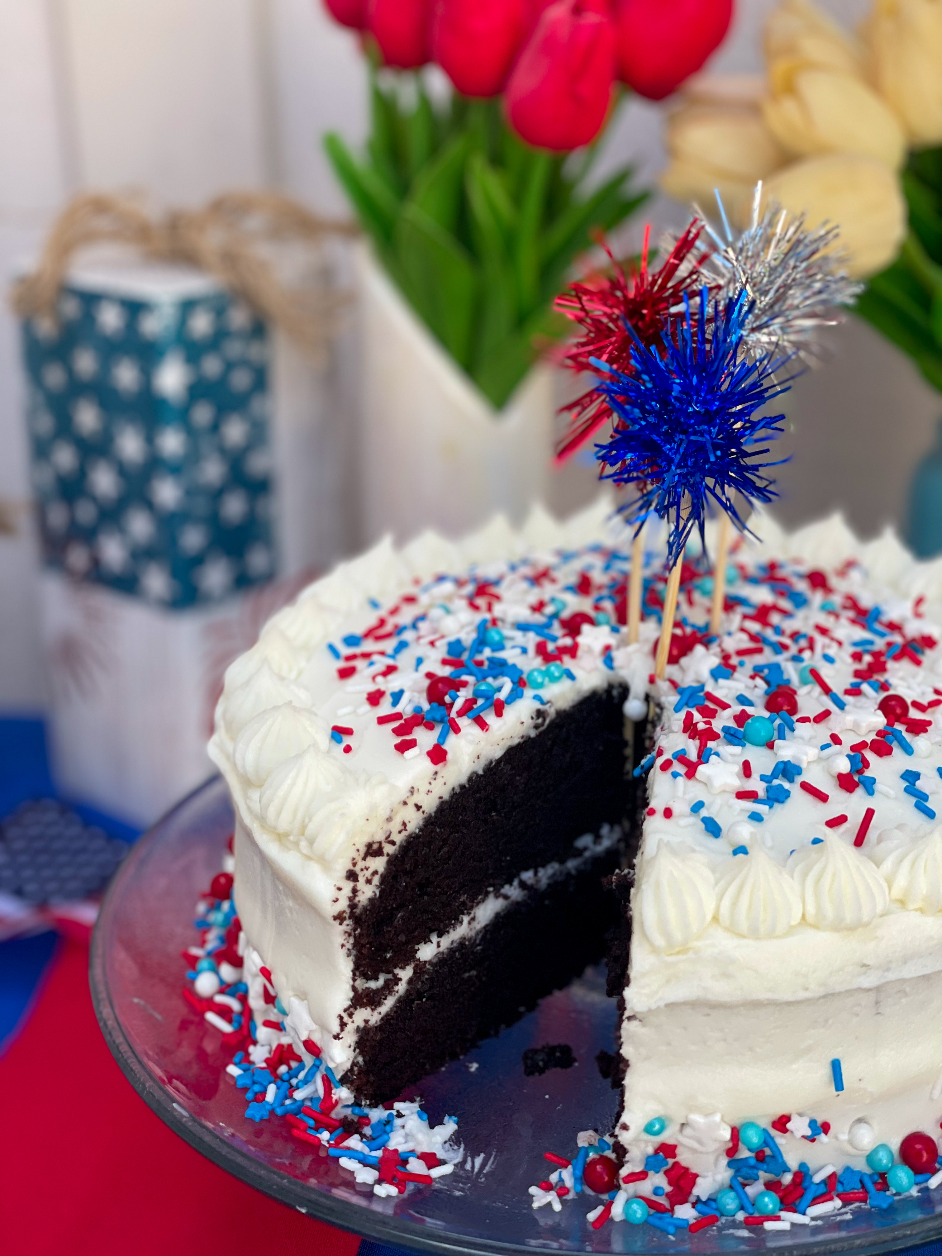 Chocolate 4th of July Cake