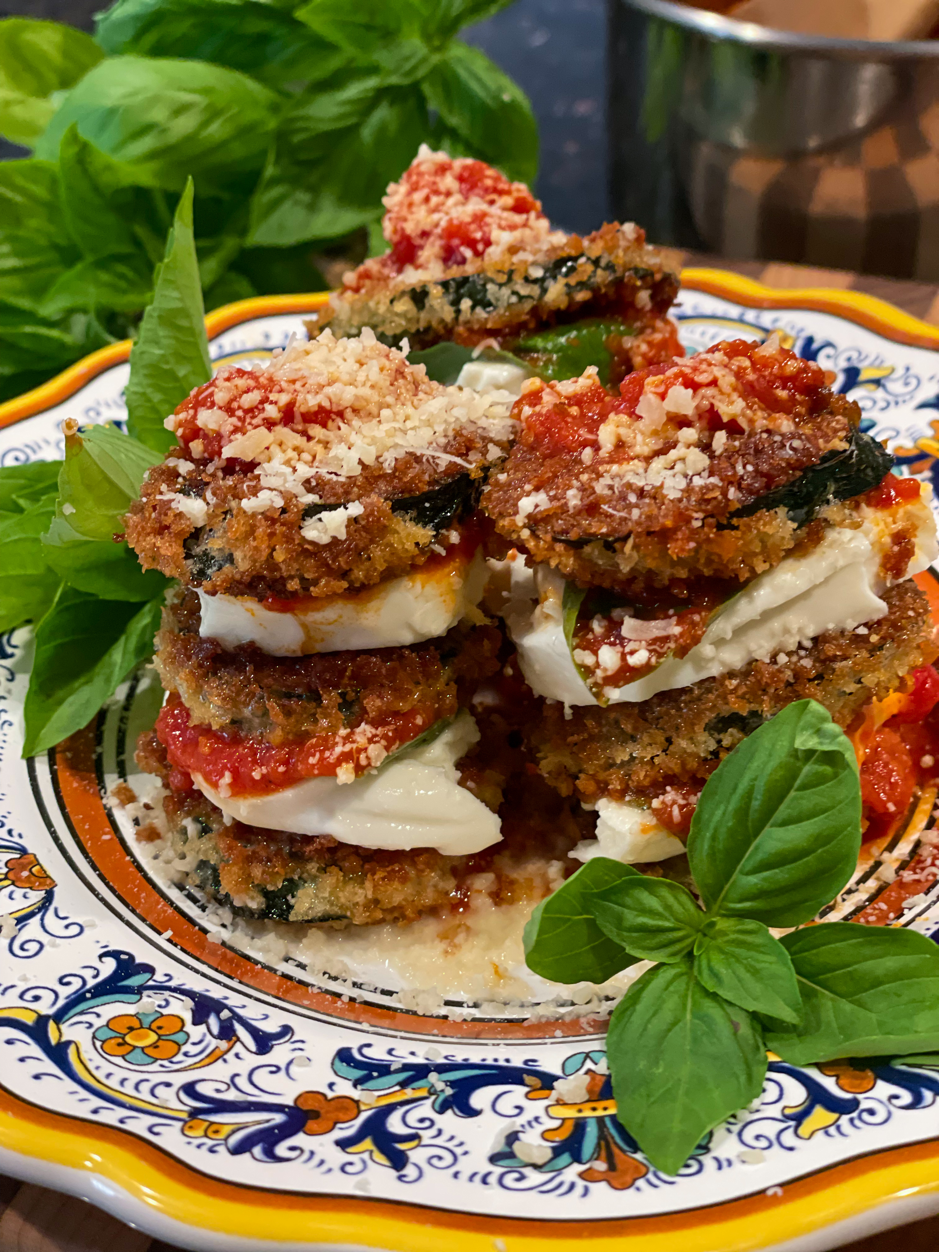Zucchini Mozzarella Stacks