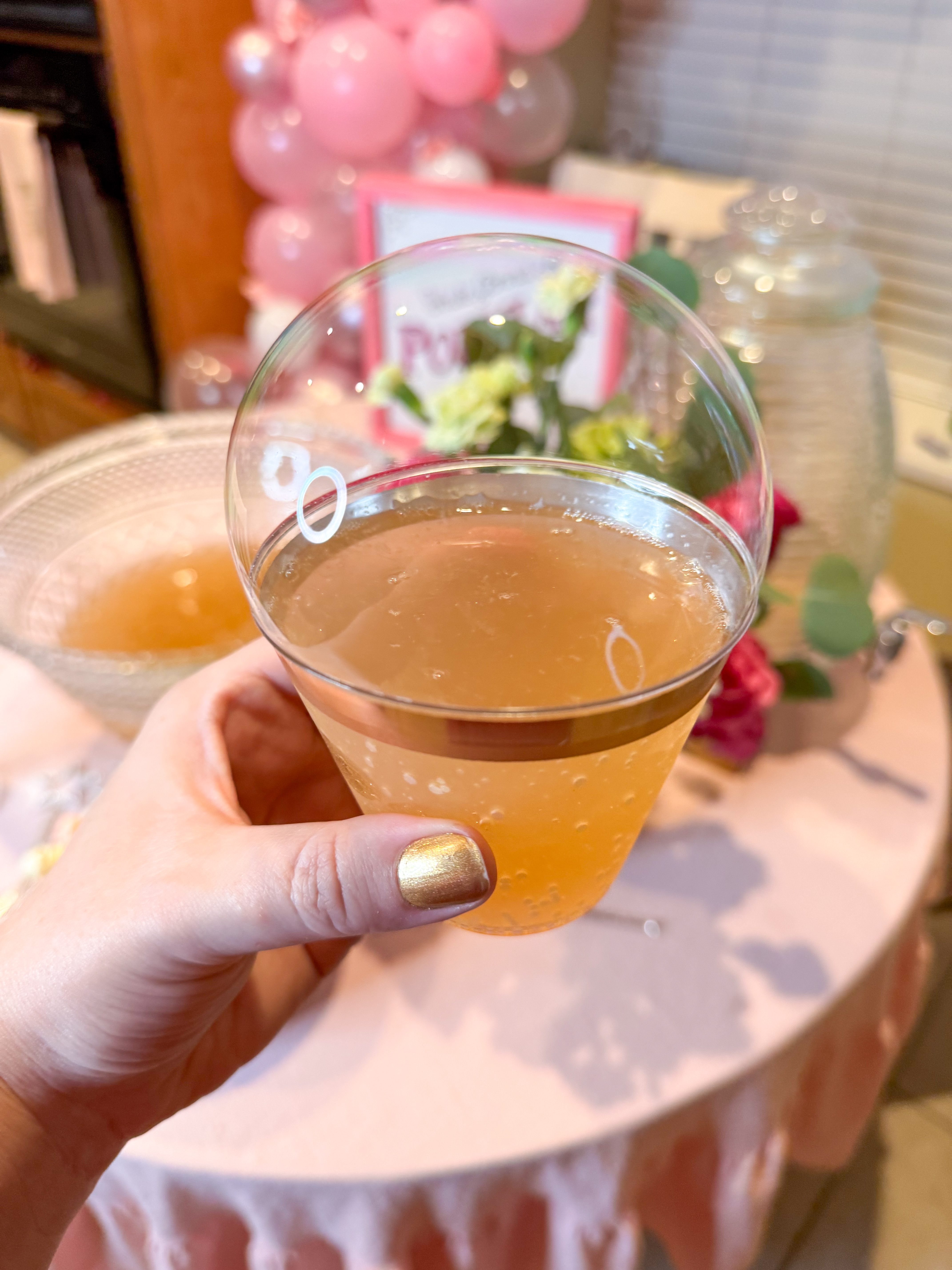 Glinda Punch with Edible Bubbles