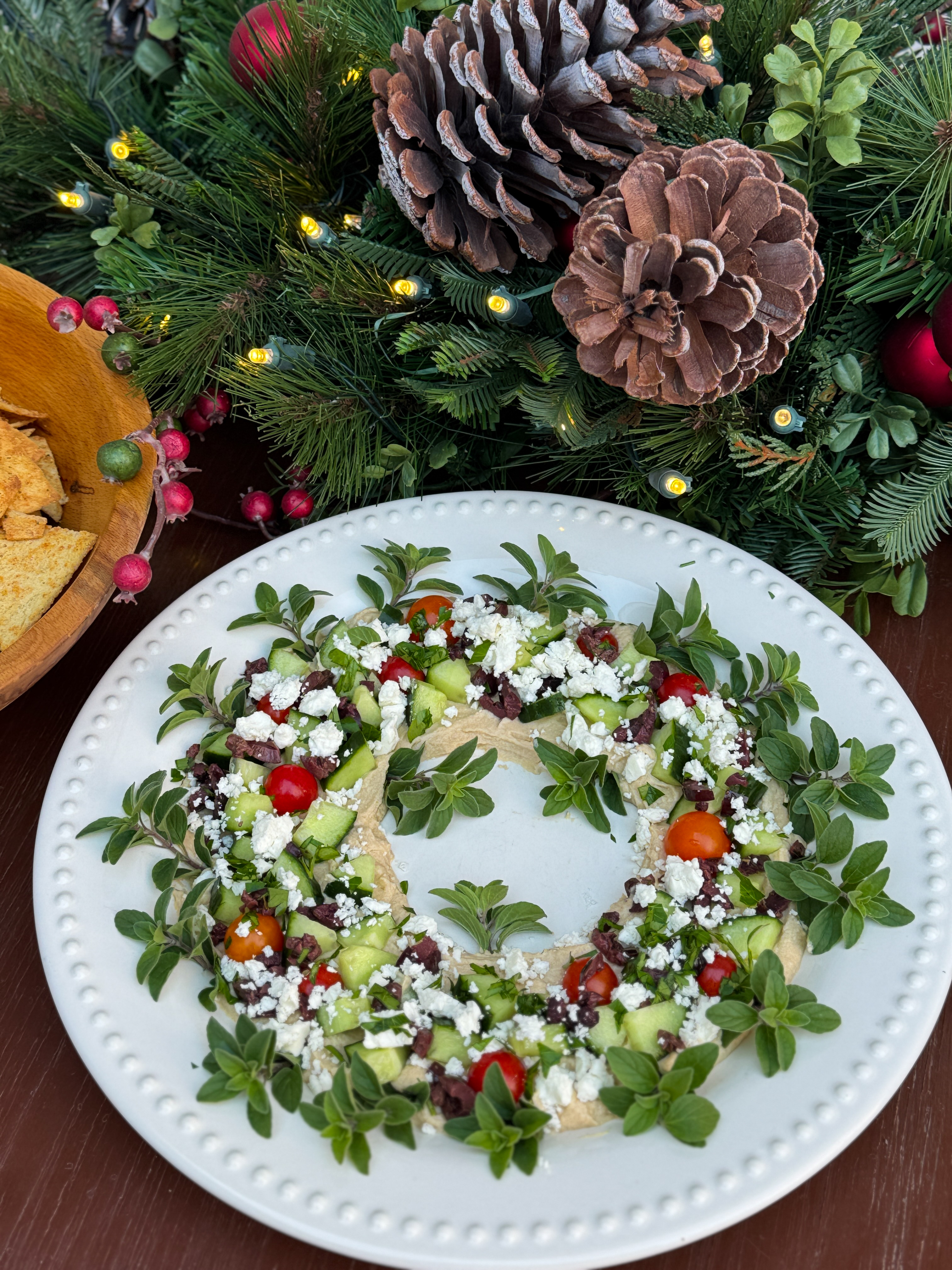 Loaded Hummus Wreath