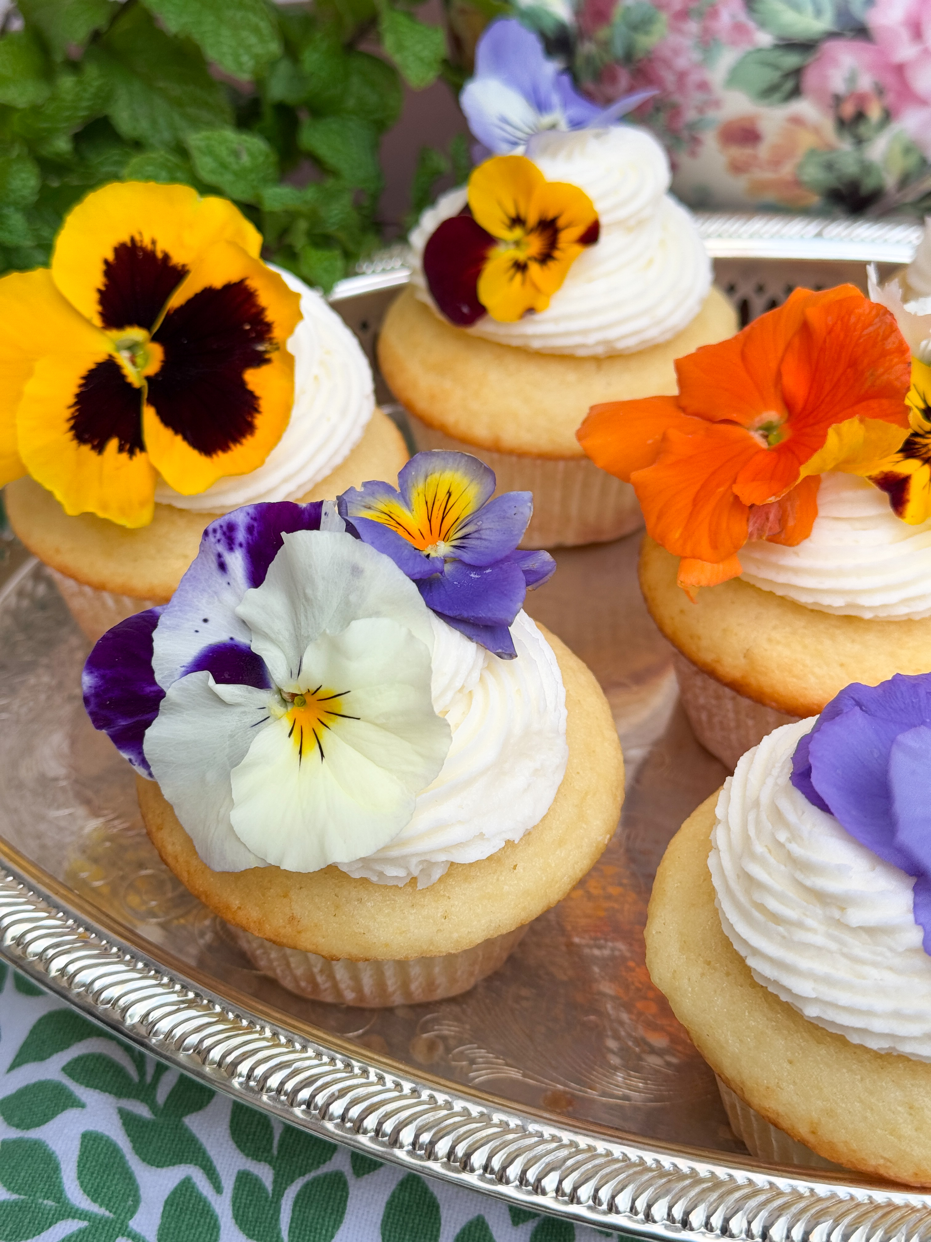 Pansy Cupcakes