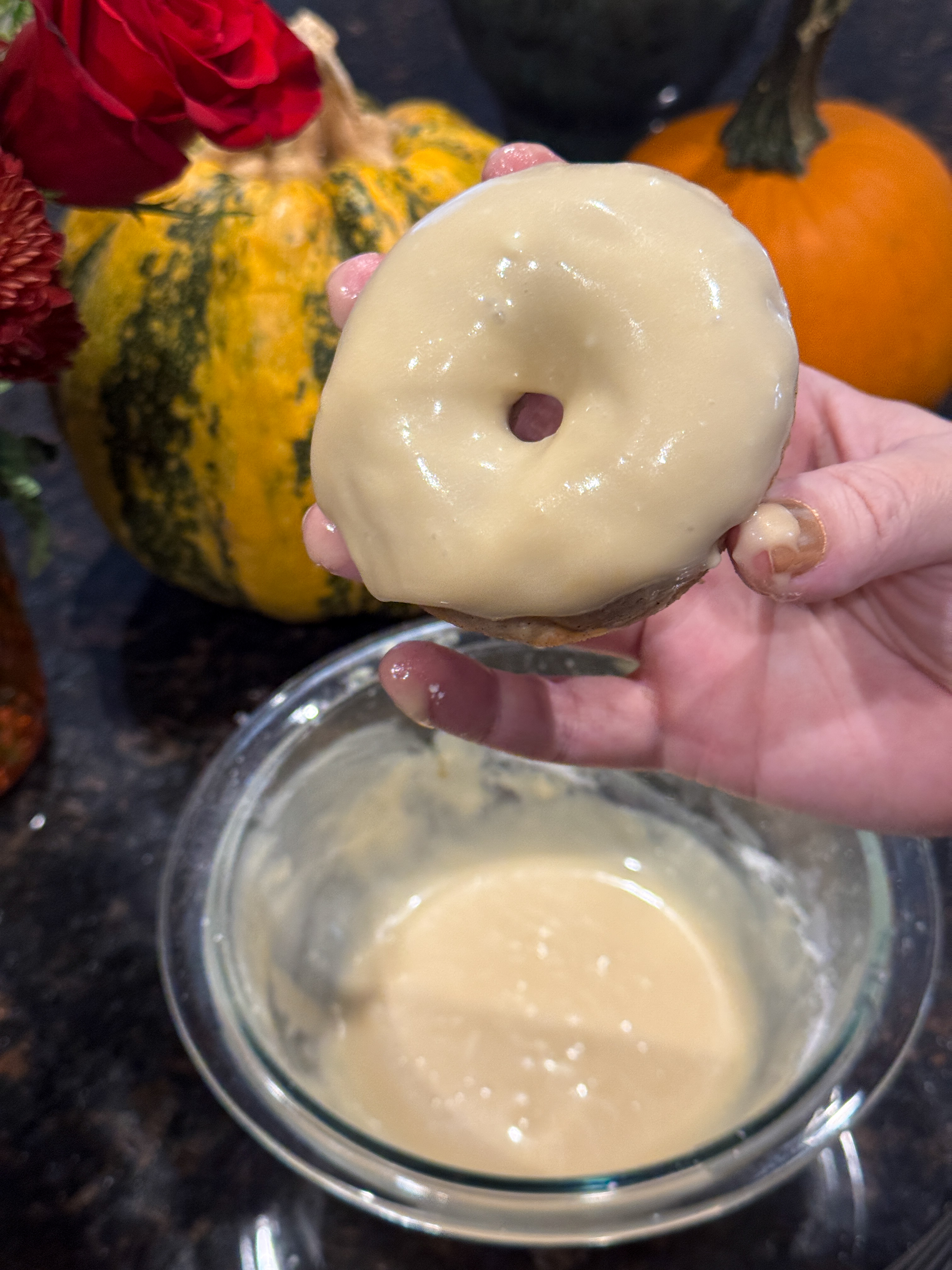Maple Glazed Baked Doughnuts