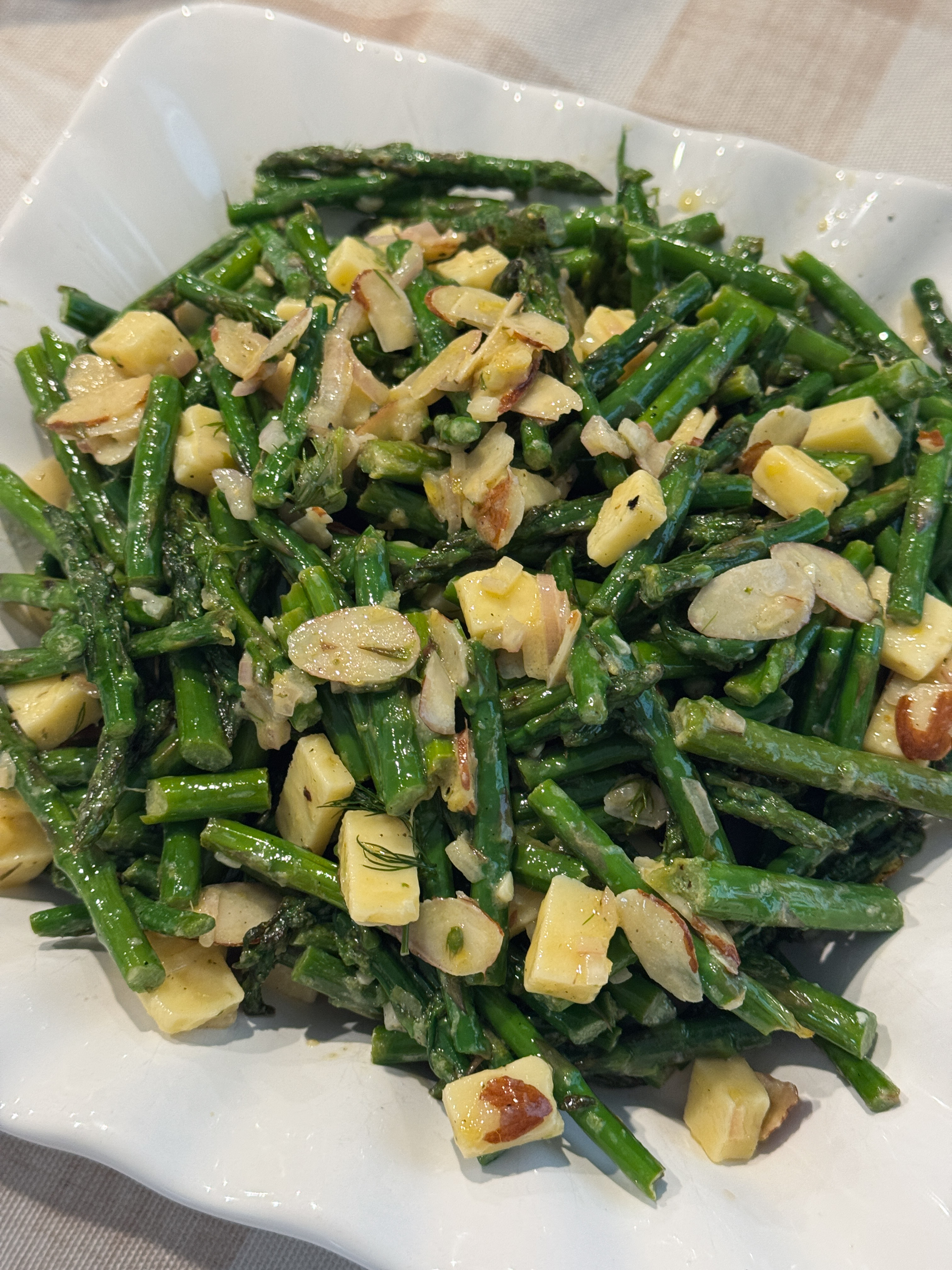 Asparagus Salad with Aged Cheddar and Almonds
